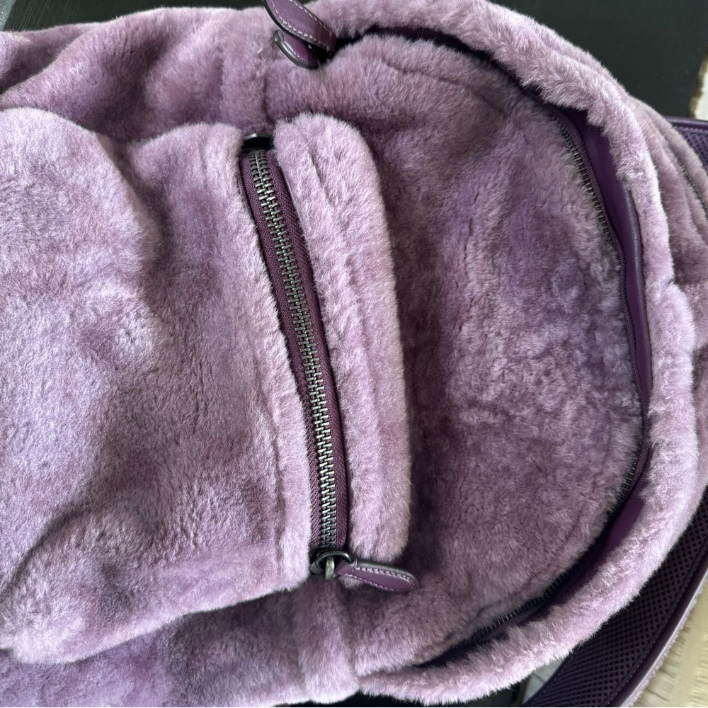 Coach Charter Backpack In Signature Shearling - Picture 3 of 5